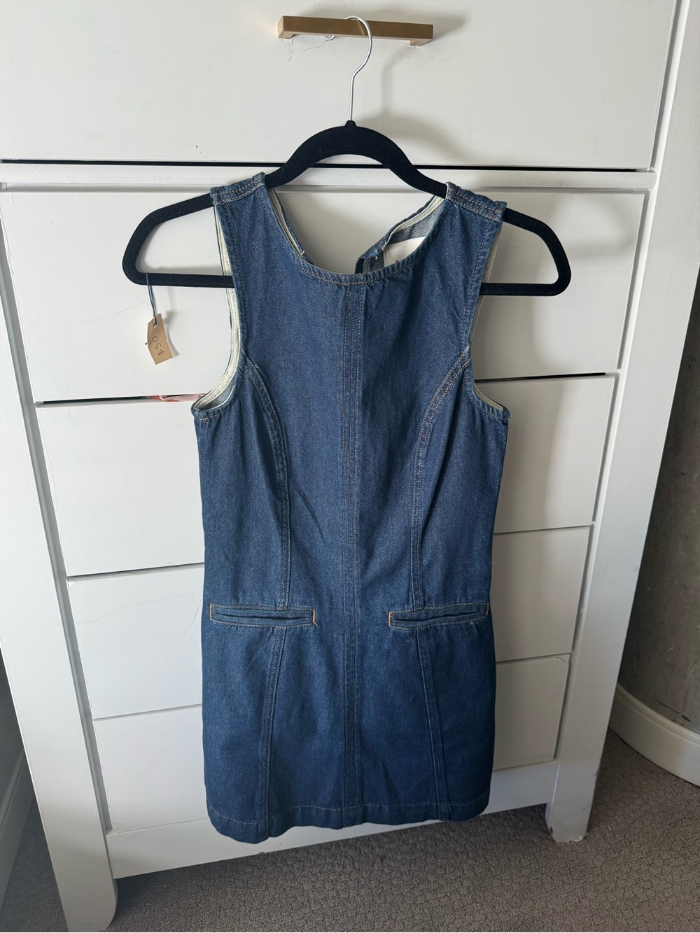 Reformation Navy Blue Denim Mini Dress